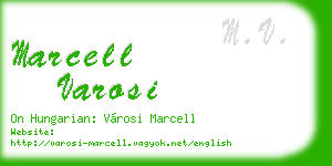 marcell varosi business card